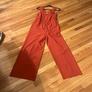 Burnt orange jumpsuit
